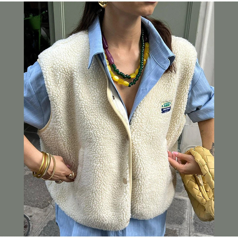 Velora™ | Elegant Soft Fleece Women's Vest