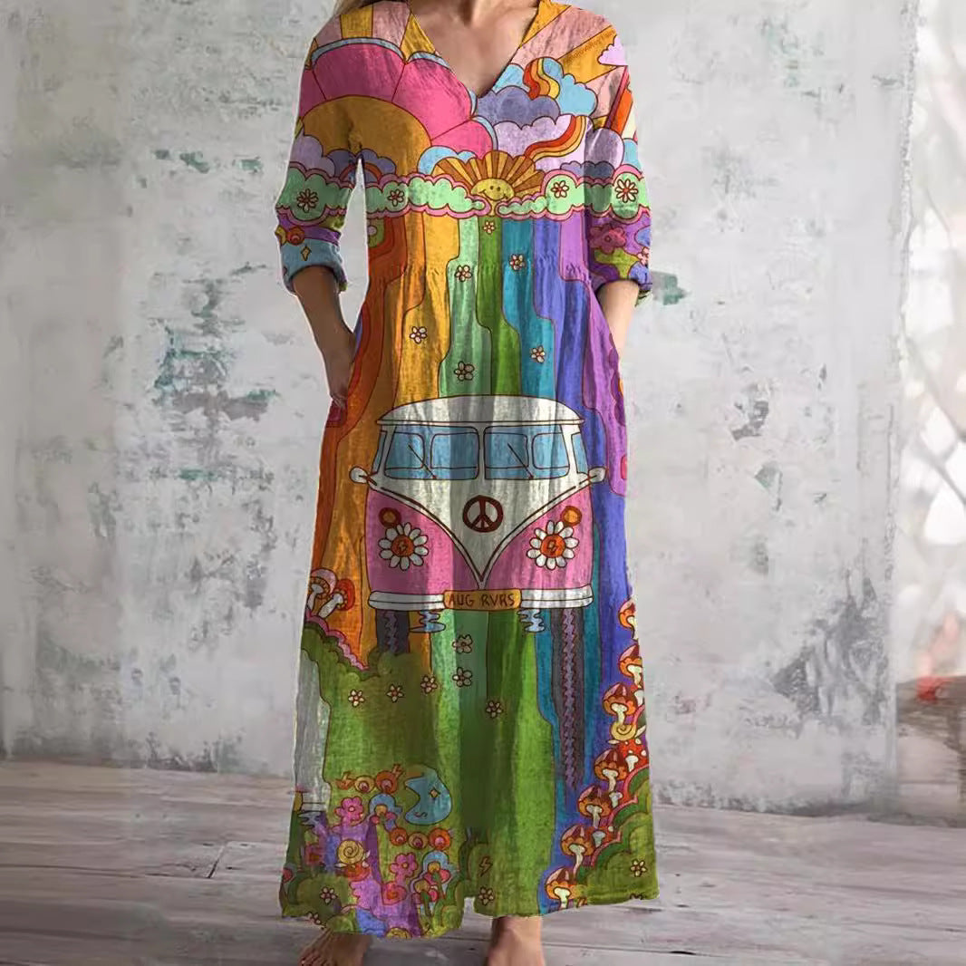 Serenata™ – sukienka midi Floral Reverie