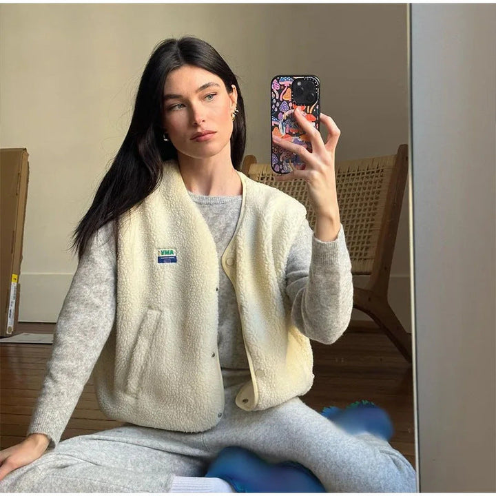 Velora™ | Elegant Soft Fleece Women's Vest