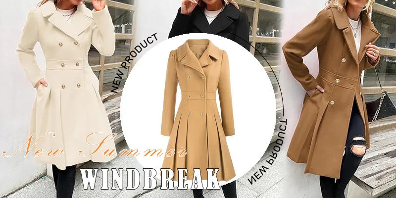 Orvaya™ – damski płaszcz dwurzędowy