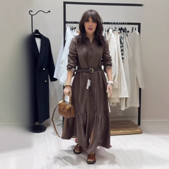 Valisse™ - Elegancka lniana sukienka