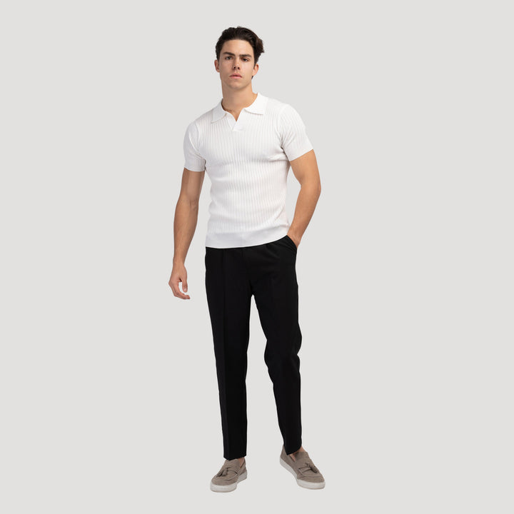 Mavaro™ – męska luźna koszulka polo w jednolitym kolorze  
