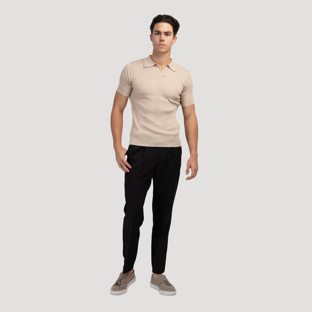 Mavaro™ – męska luźna koszulka polo w jednolitym kolorze  