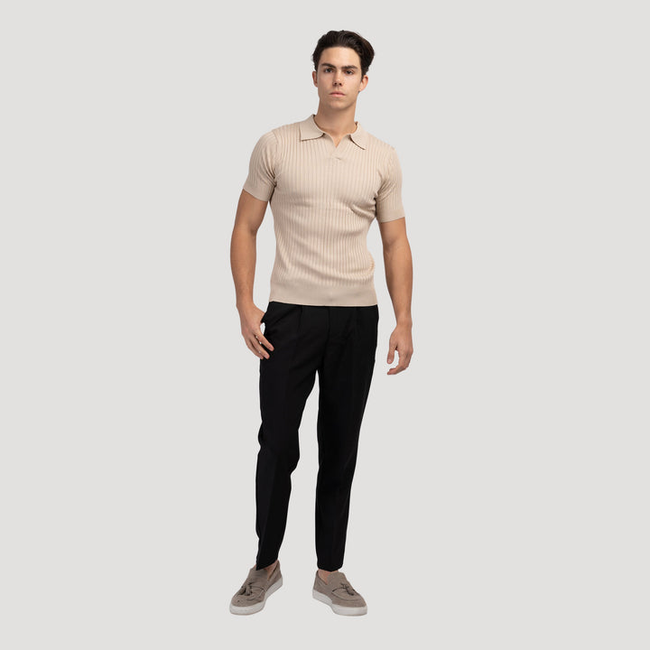 Mavaro™ – męska luźna koszulka polo w jednolitym kolorze  