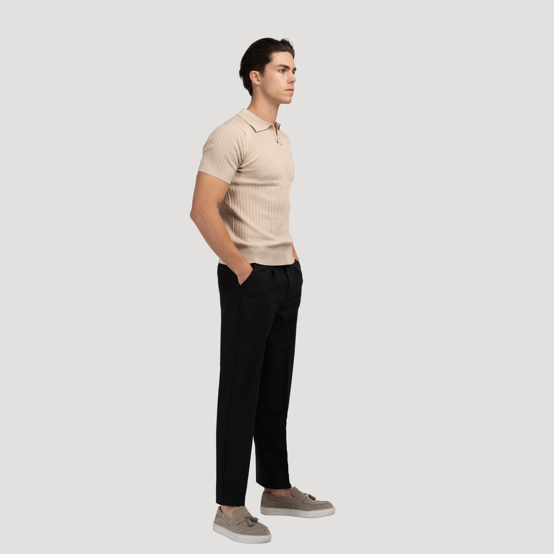 Mavaro™ – męska luźna koszulka polo w jednolitym kolorze  