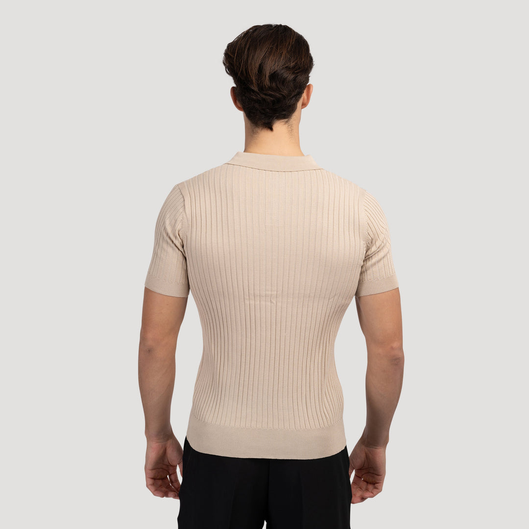 Mavaro™ – męska luźna koszulka polo w jednolitym kolorze  