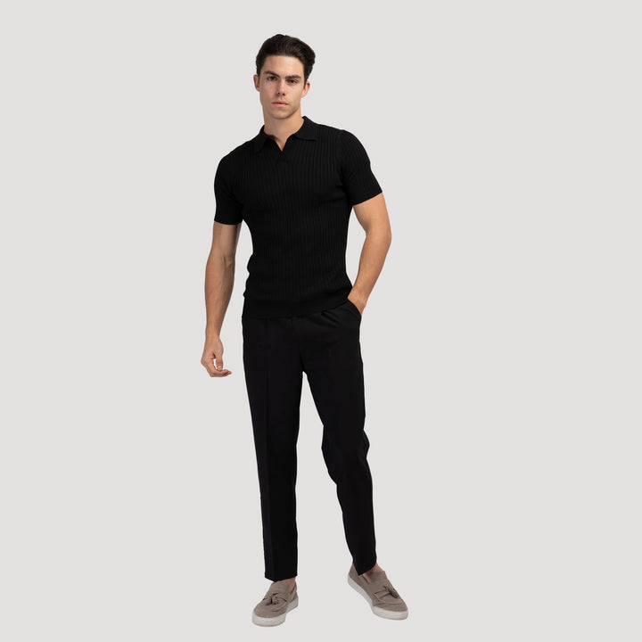 Mavaro™ – męska luźna koszulka polo w jednolitym kolorze  