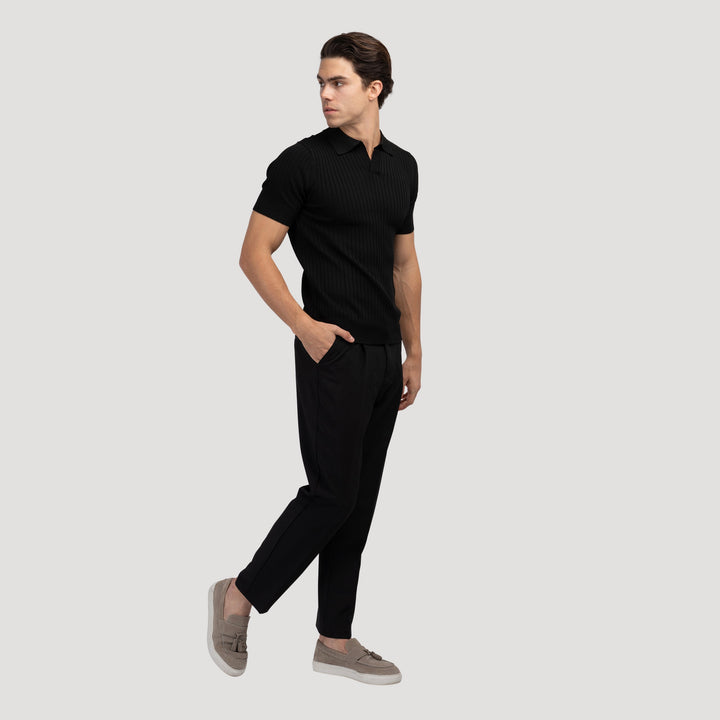 Mavaro™ – męska luźna koszulka polo w jednolitym kolorze  