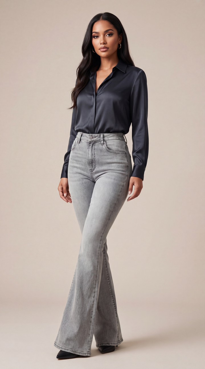 Elvara™ – Damskie eleganckie jeansy o rozszerzanym kroju
