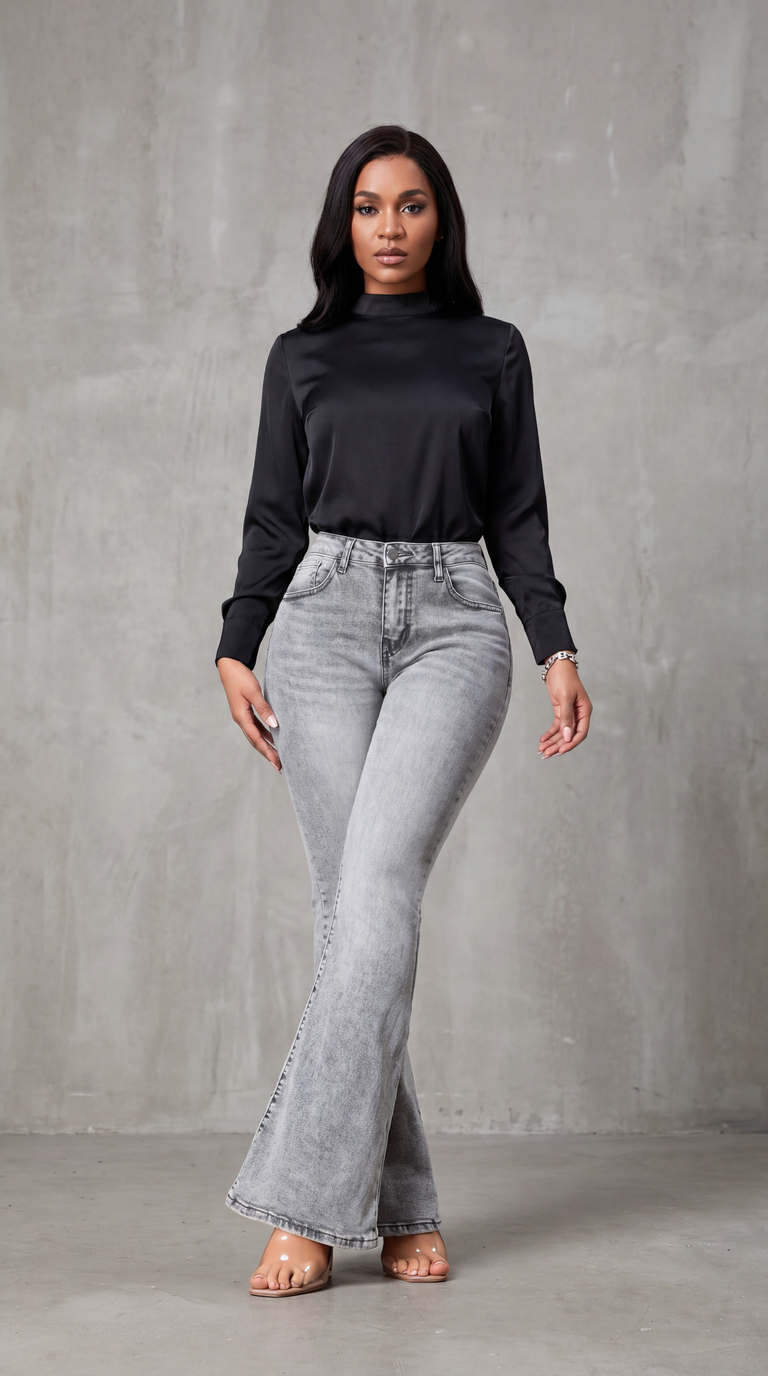 Elvara™ – Damskie eleganckie jeansy o rozszerzanym kroju