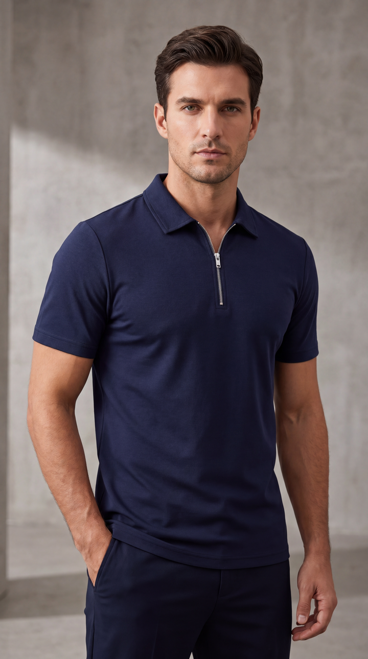 Novaro™ – męska casualowa koszulka polo z cyfrowym nadrukiem  