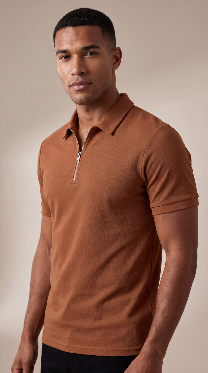 Novaro™ – męska casualowa koszulka polo z cyfrowym nadrukiem  