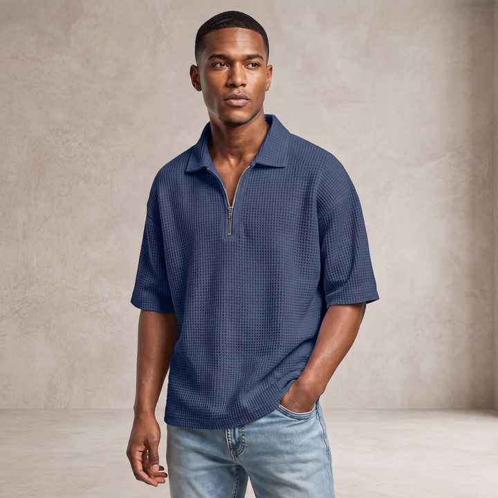 Veyron™ – Men’s Waffle-Weave Short-Sleeve Polo Shirt