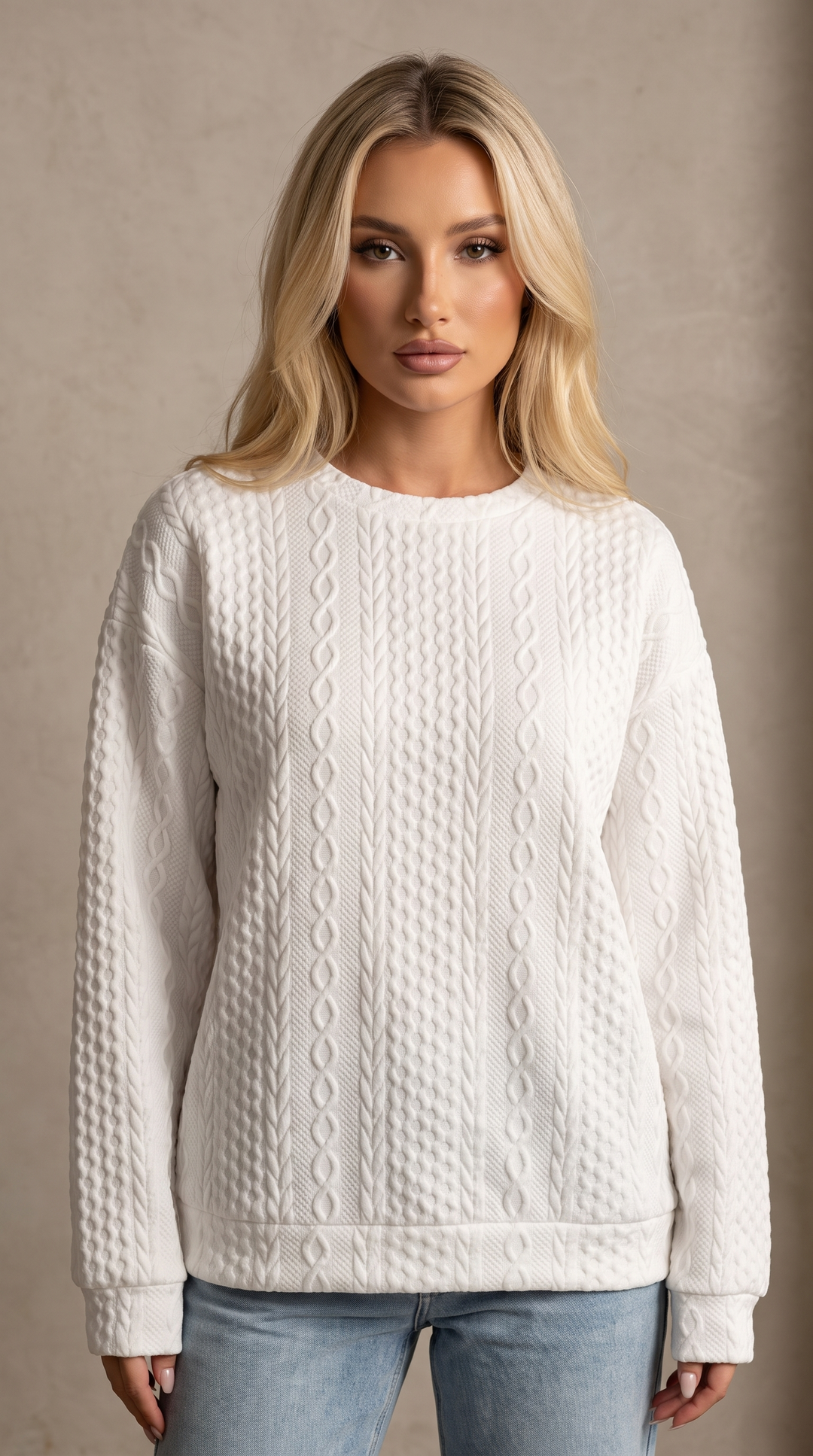 Bluza z kapturem Luna™ z żakardowej dzianiny