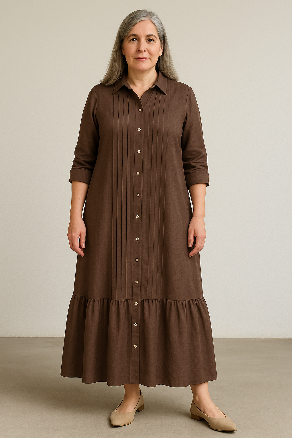Valisse™ - Elegancka lniana sukienka