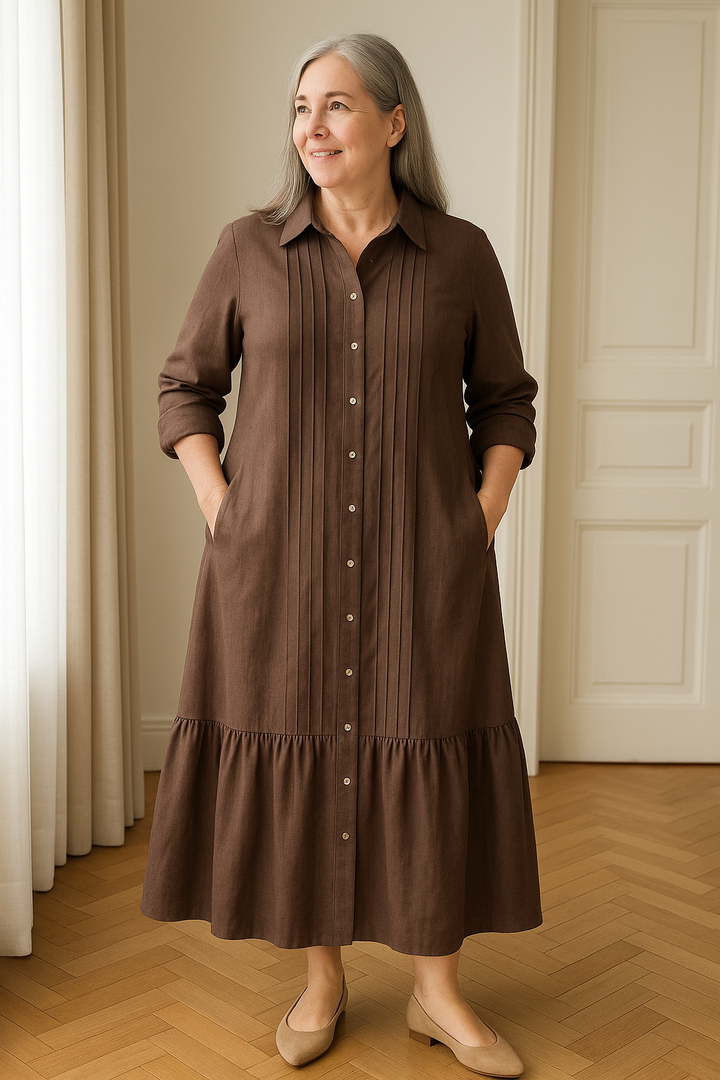 Valisse™ - Elegancka lniana sukienka