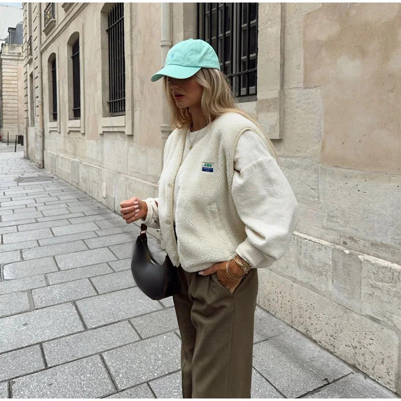 Velora™ | Elegant Soft Fleece Women's Vest