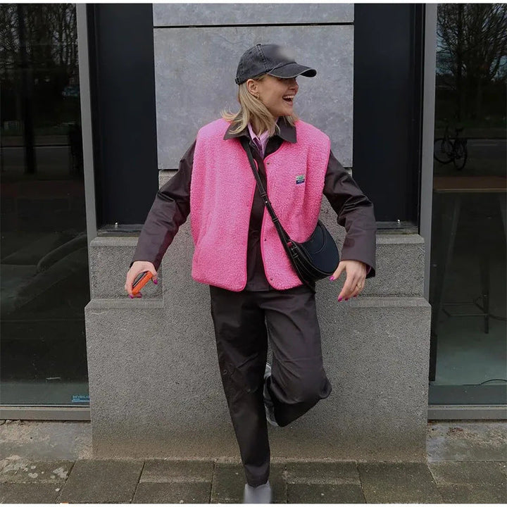 Velora™ | Elegant Soft Fleece Women's Vest